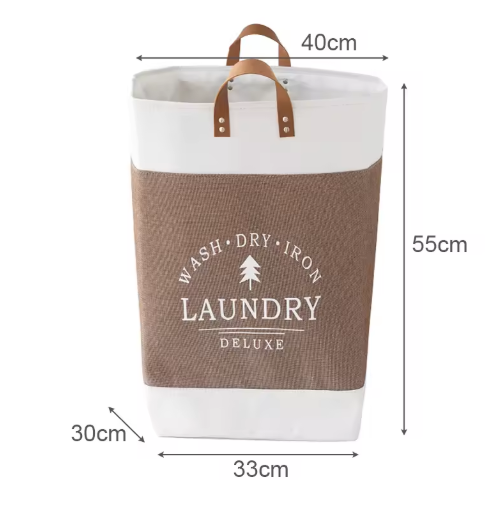 Cesta de Lavanderia Dobrável de Grande Capacidade