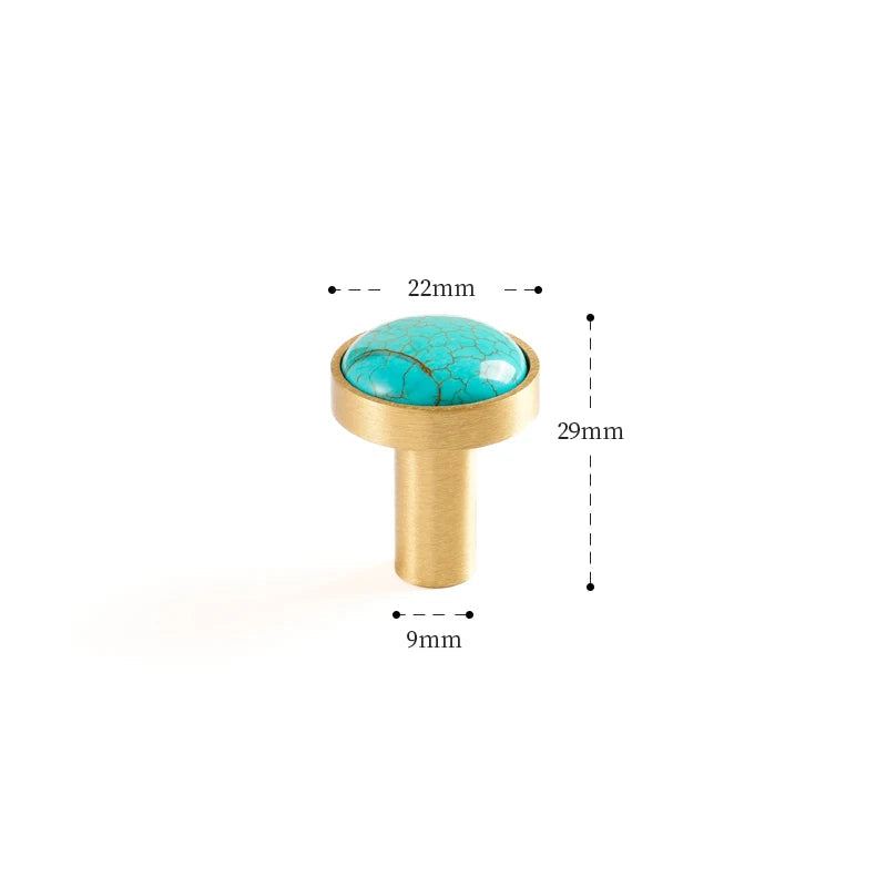 Ganchos de Latão e Pedra Natural - Elegância Nórdica