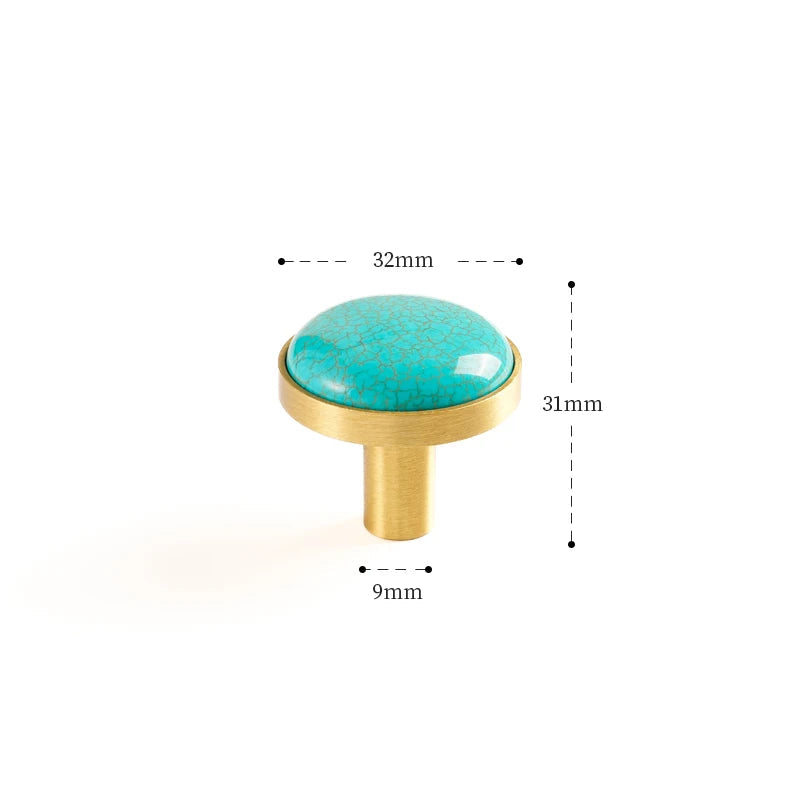 Ganchos de Latão e Pedra Natural - Elegância Nórdica