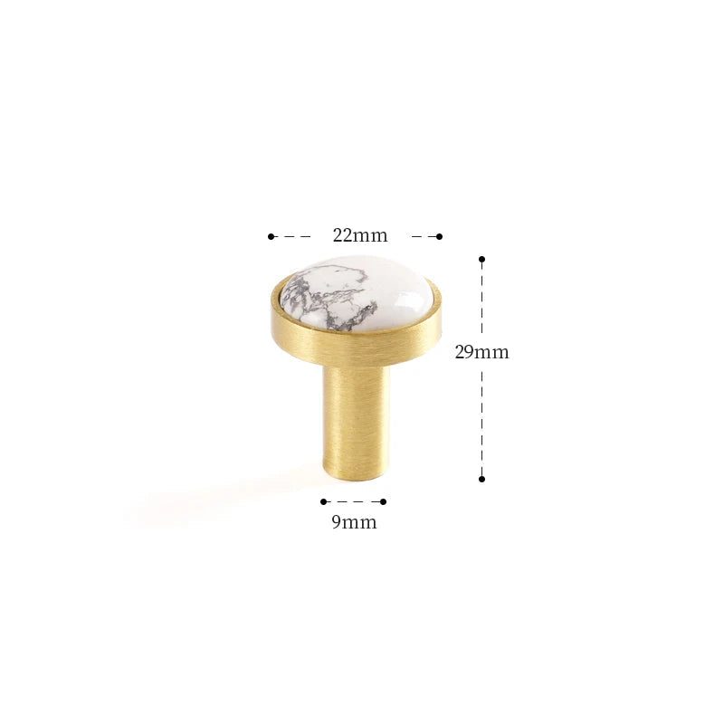 Ganchos de Latão e Pedra Natural - Elegância Nórdica