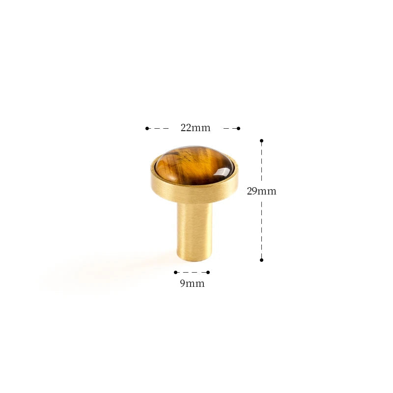 Ganchos de Latão e Pedra Natural - Elegância Nórdica
