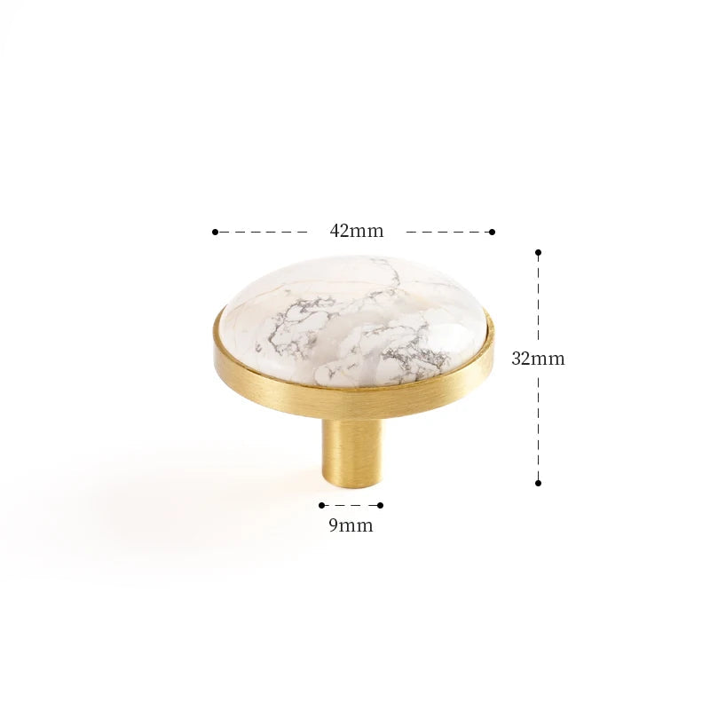 Ganchos de Latão e Pedra Natural - Elegância Nórdica