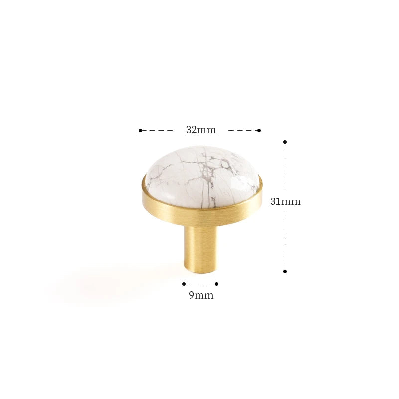 Ganchos de Latão e Pedra Natural - Elegância Nórdica