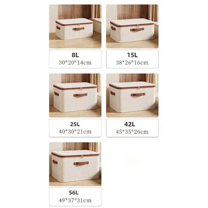 Caixas Organizadoras de Linho com Zíper