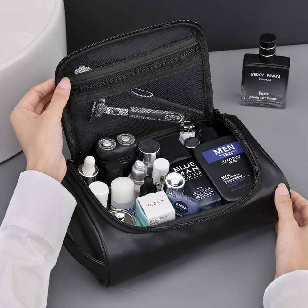 Necessaire Masculina em Tecido PU Impermeável