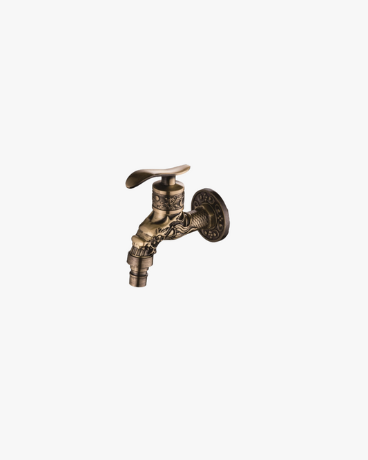 Torneira Decorativa de Parede em Bronze Antigo
