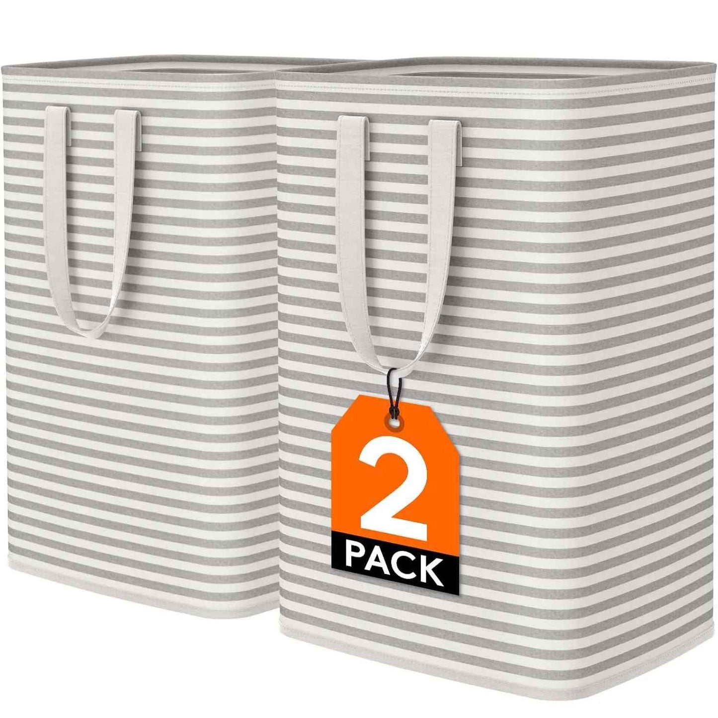 Kit com 2 Cestos Dobráveis Para Lavanderia - 75L