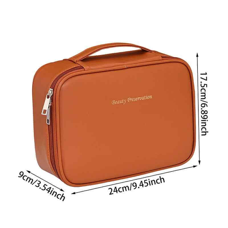 Necessaire Feminina em Tecido PU Impermeável e Zíper