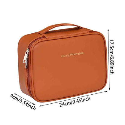 Necessaire Feminina em Tecido PU Impermeável e Zíper