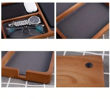 Bandeja Organizadora de Madeira para Escritório