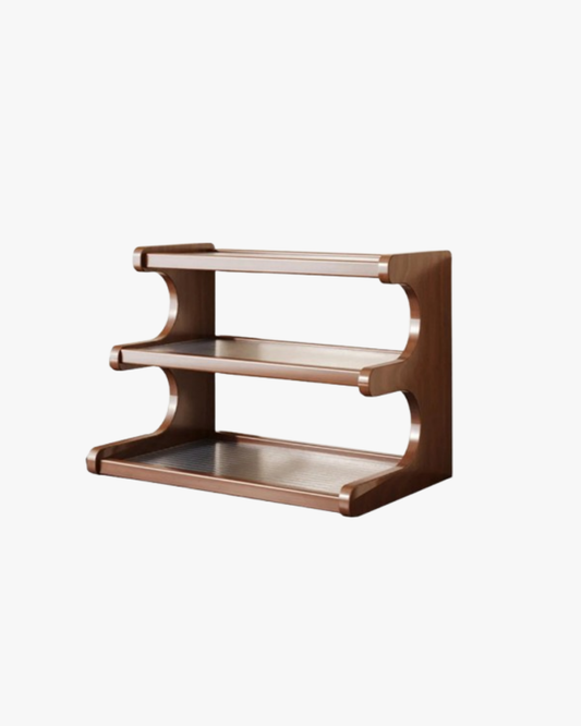 Estante de Mesa em Bambu 2/3 Camadas – Compacta e Elegante