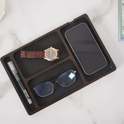 Bandeja Organizadora de Madeira para Escritório