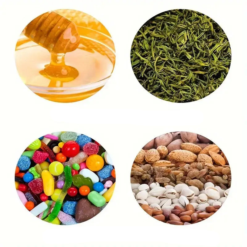 Frasco Hexagonal de Vidro com Tampa de Bambu para Mel