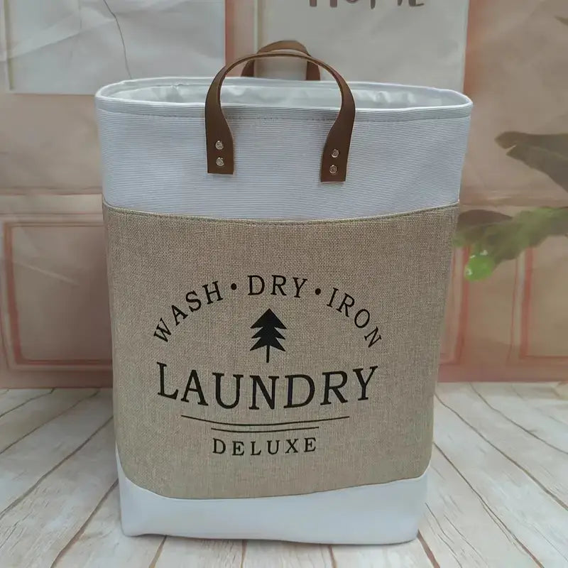 Cesta de Lavanderia Dobrável de Grande Capacidade
