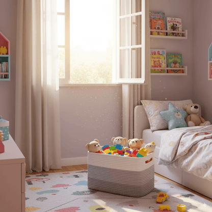 Cestas de Armazenamento em Corda de Algodão Boho Chic