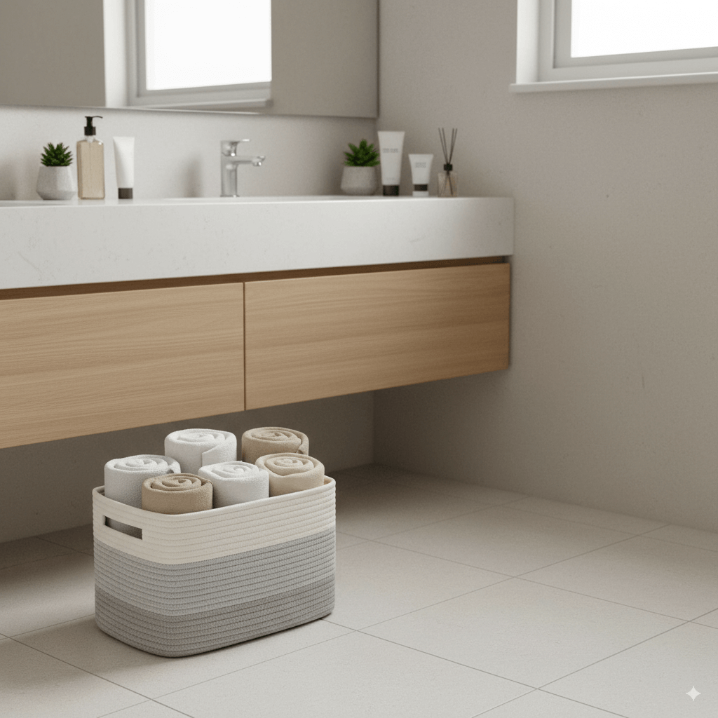 Cestas de Armazenamento em Corda de Algodão Boho Chic