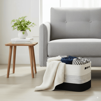 Cestas Decorativas de Corda de Algodão Premium