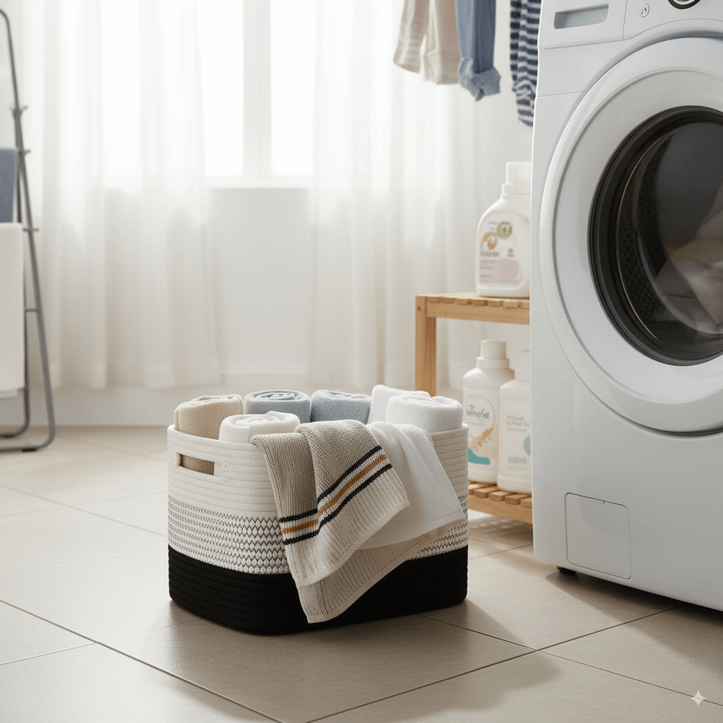 Cestas Decorativas de Corda de Algodão Premium