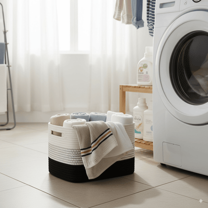 Cestas Decorativas de Corda de Algodão Premium