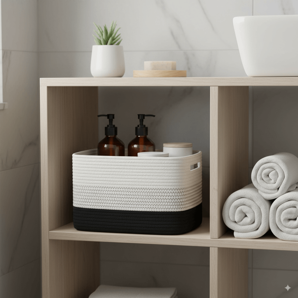 Cestas Decorativas de Corda de Algodão Premium