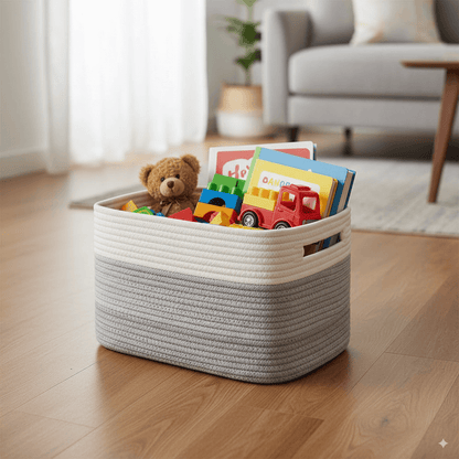 Cestas de Armazenamento em Corda de Algodão Boho Chic