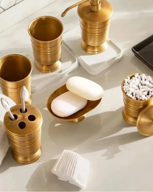 Conjunto de Acessórios de Banheiro em Cobre - 5 Peças