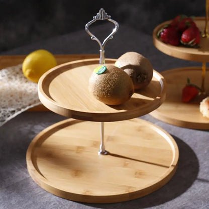 Bandeja de Bambu para Frutas e Sobremesas