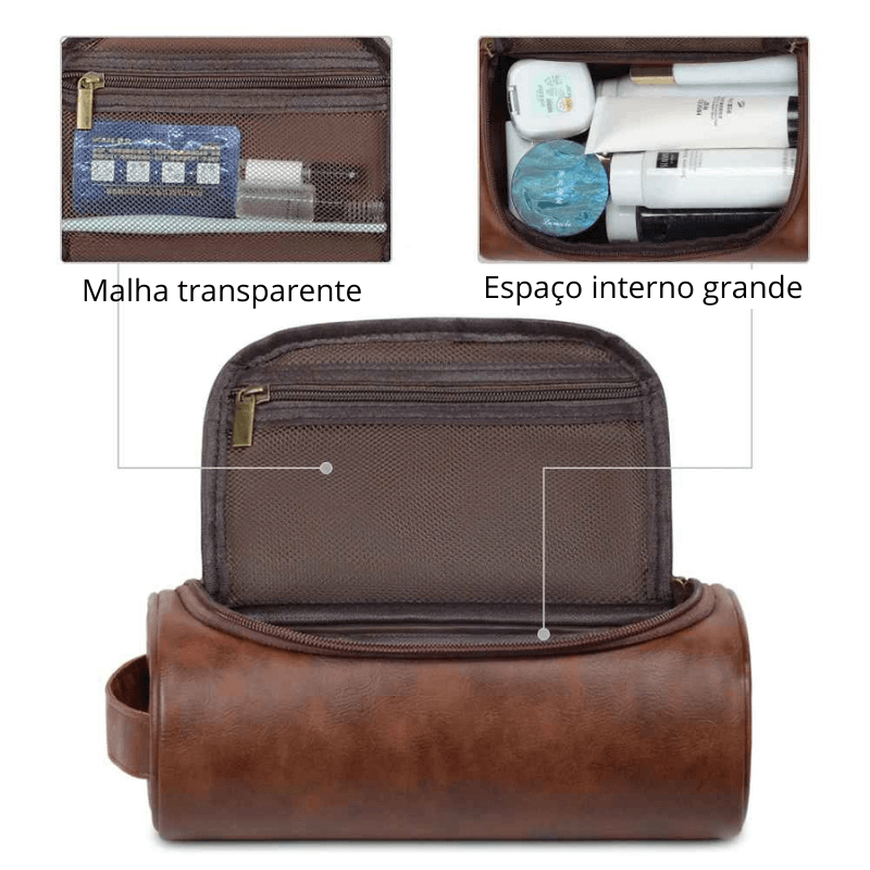 Necessaire Masculina em Tecido PU Impermeável