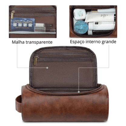 Necessaire Masculina em Tecido PU Impermeável
