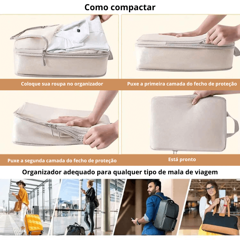 Organizadores de Mala | Kit 6 Peças