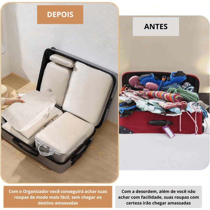 Organizadores de Mala | Kit 6 Peças