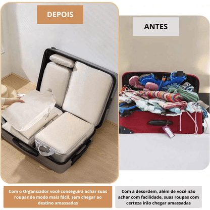 Organizadores de Mala | Kit 6 Peças