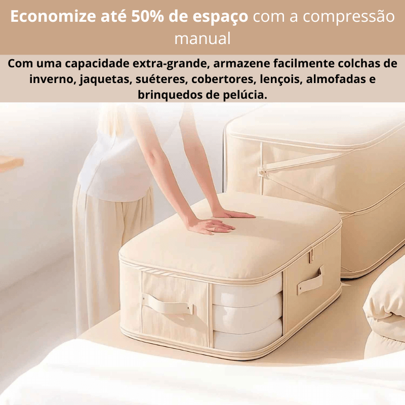 Organizador de Roupas Compressão a Vácuo com Zíper