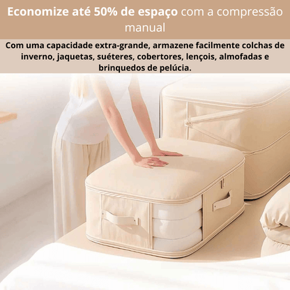 Organizador de Roupas Compressão a Vácuo com Zíper