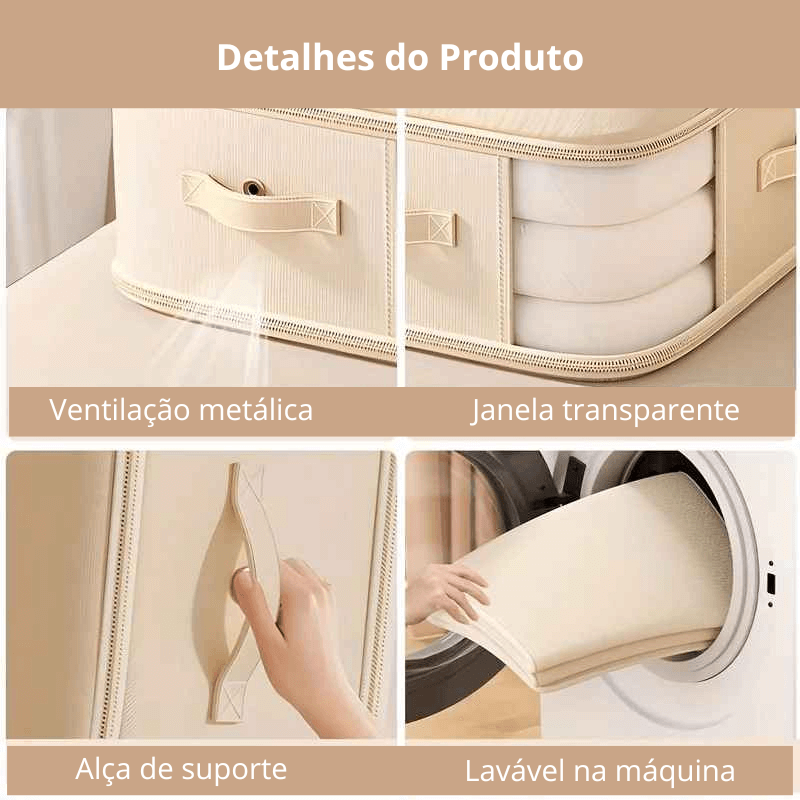 Organizador de Roupas Compressão a Vácuo com Zíper