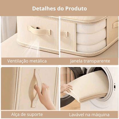 Organizador de Roupas Compressão a Vácuo com Zíper