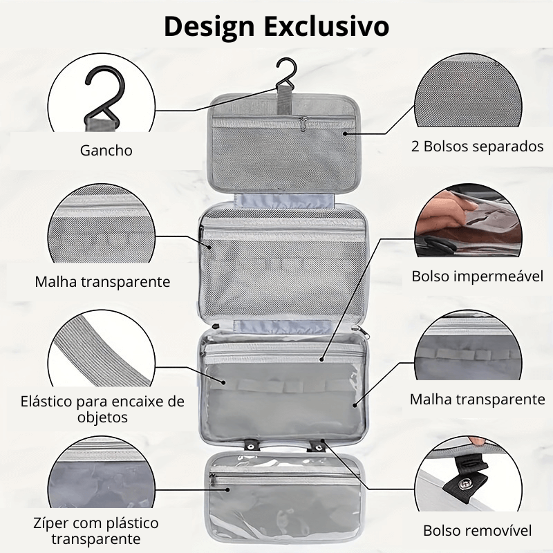 Necessaire Dobrável 4 Camadas | Mini Bag