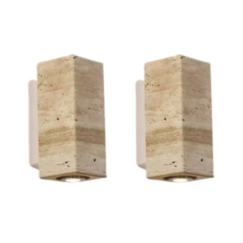 Arandela de Travertino Wabi-Sabi para Ambientes Sofisticados