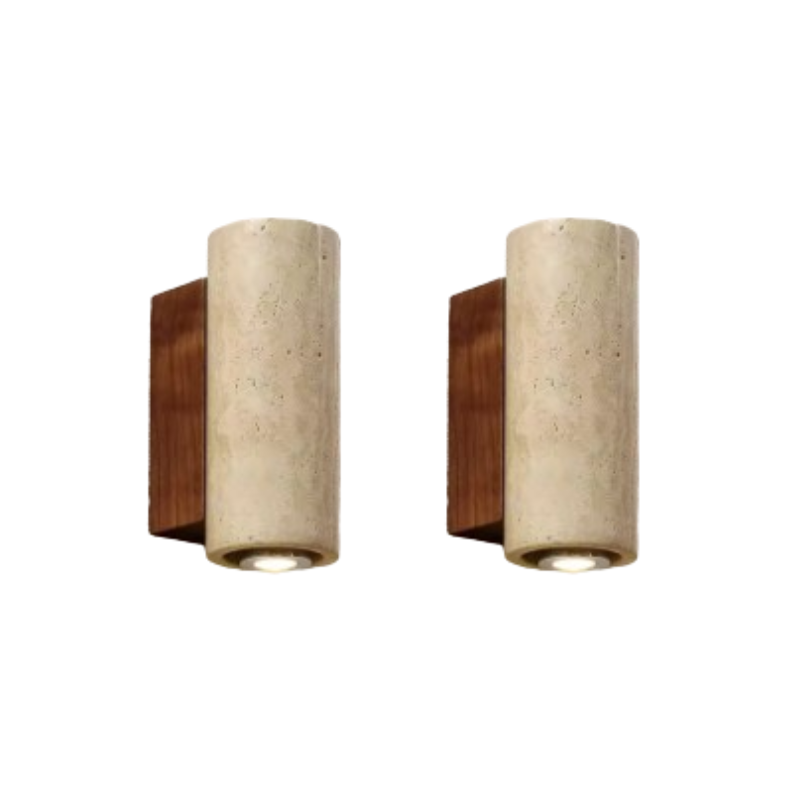 Arandela de Travertino Wabi-Sabi para Ambientes Sofisticados