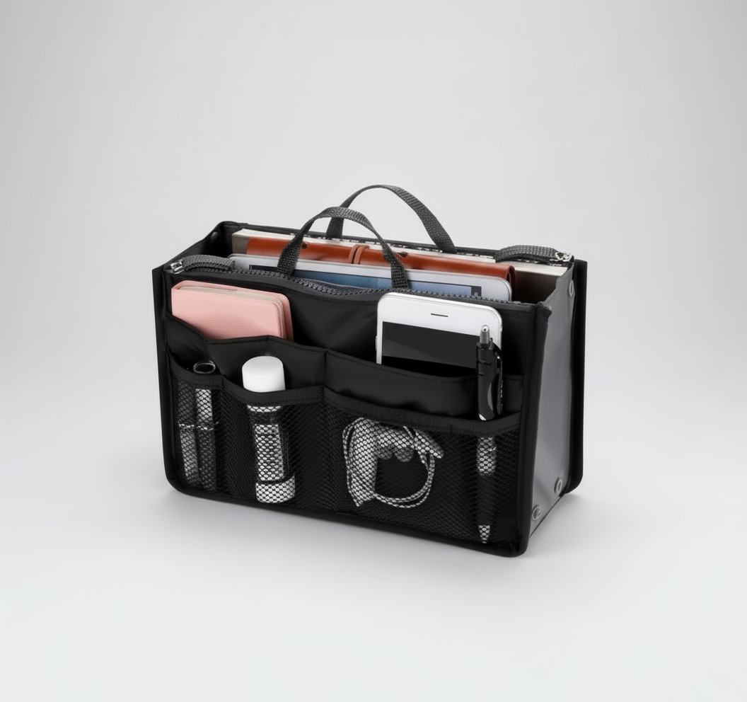 Organizador de Bolsas Com Zíper e Alças