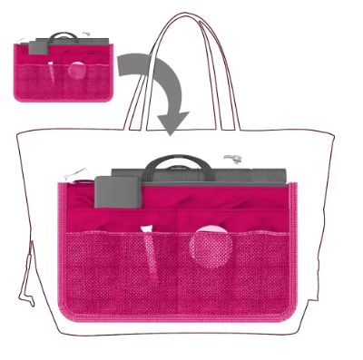 Organizador de Bolsas Com Zíper e Alças