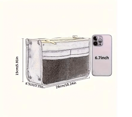 Organizador de Bolsas Com Zíper e Alças