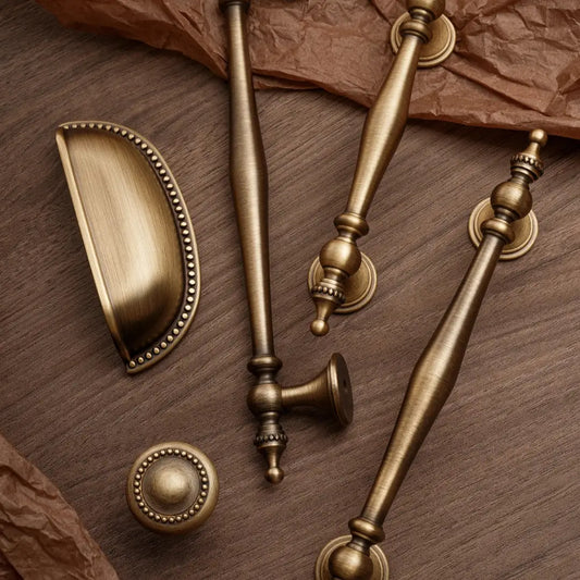 Puxadores de Latão - Estilo Vintage para Móveis