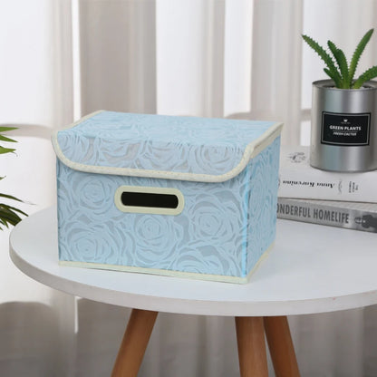 Caixa de Armazenamento Dobrável em Tecido Decorativo
