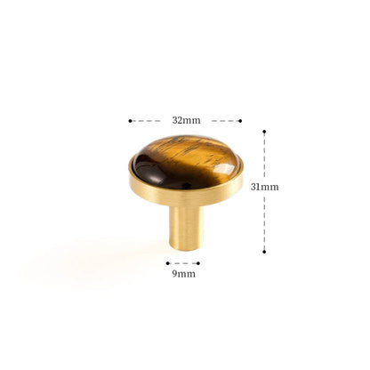 Ganchos de Latão e Pedra Natural - Elegância Nórdica