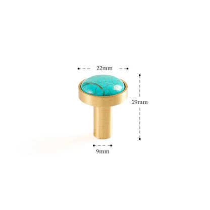 Ganchos de Latão e Pedra Natural - Elegância Nórdica