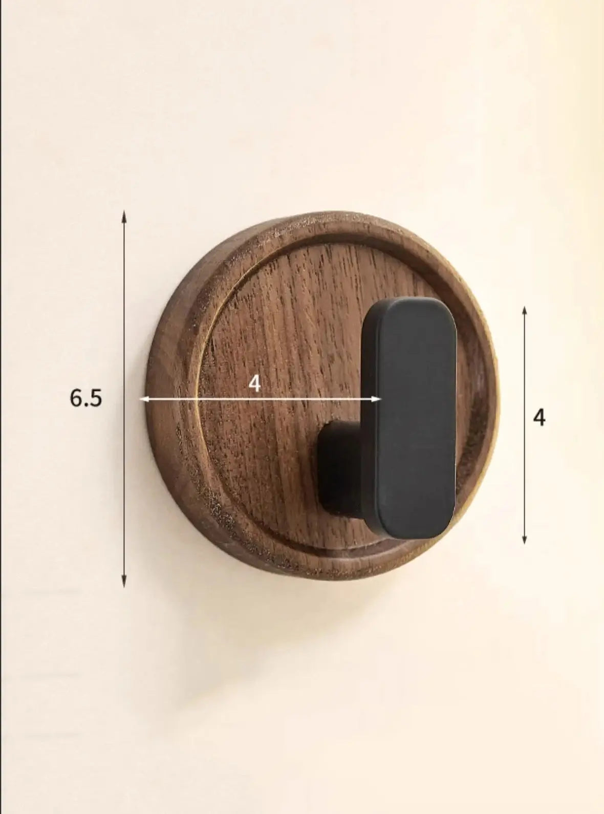 Gancho em Nogueira Preto e Branco