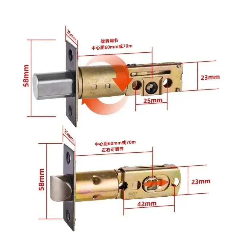 Fechadura de Porta Elegância Rústica em Liga de Zinco