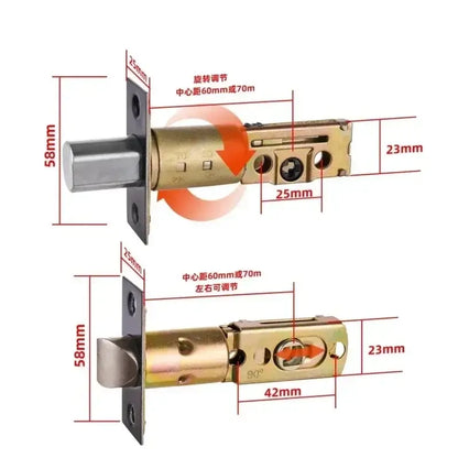 Fechadura de Porta Elegância Rústica em Liga de Zinco