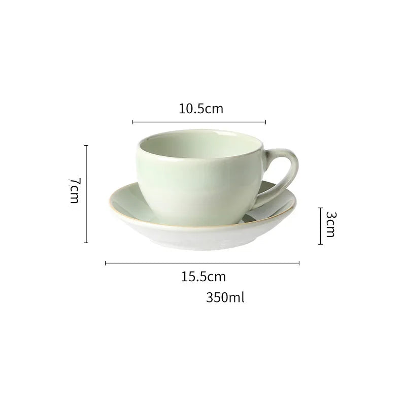 Xícara de Café com Pires em Cerâmica